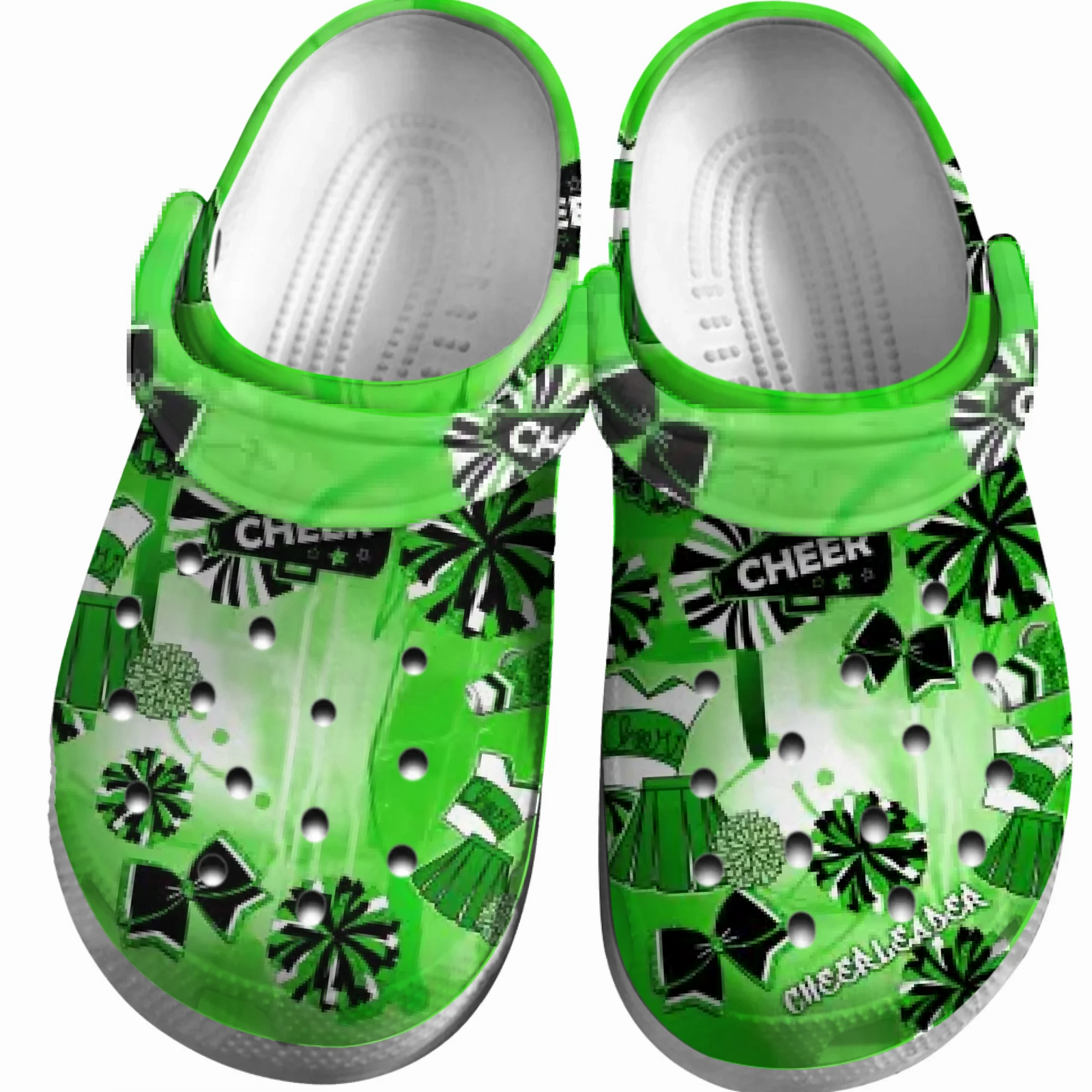 Cheerleading Clogs Graffiti Art Green Version Personalized Gift