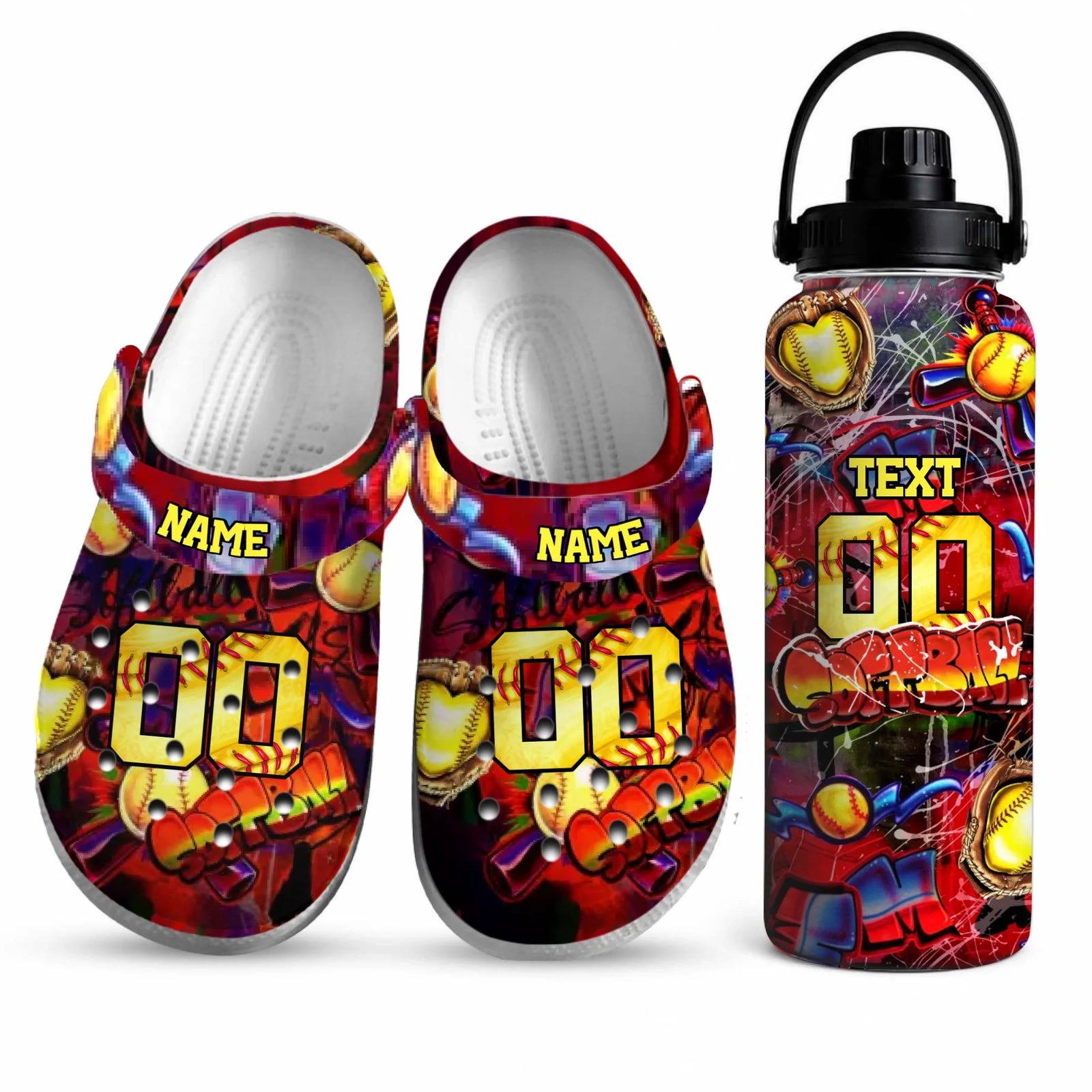 White background