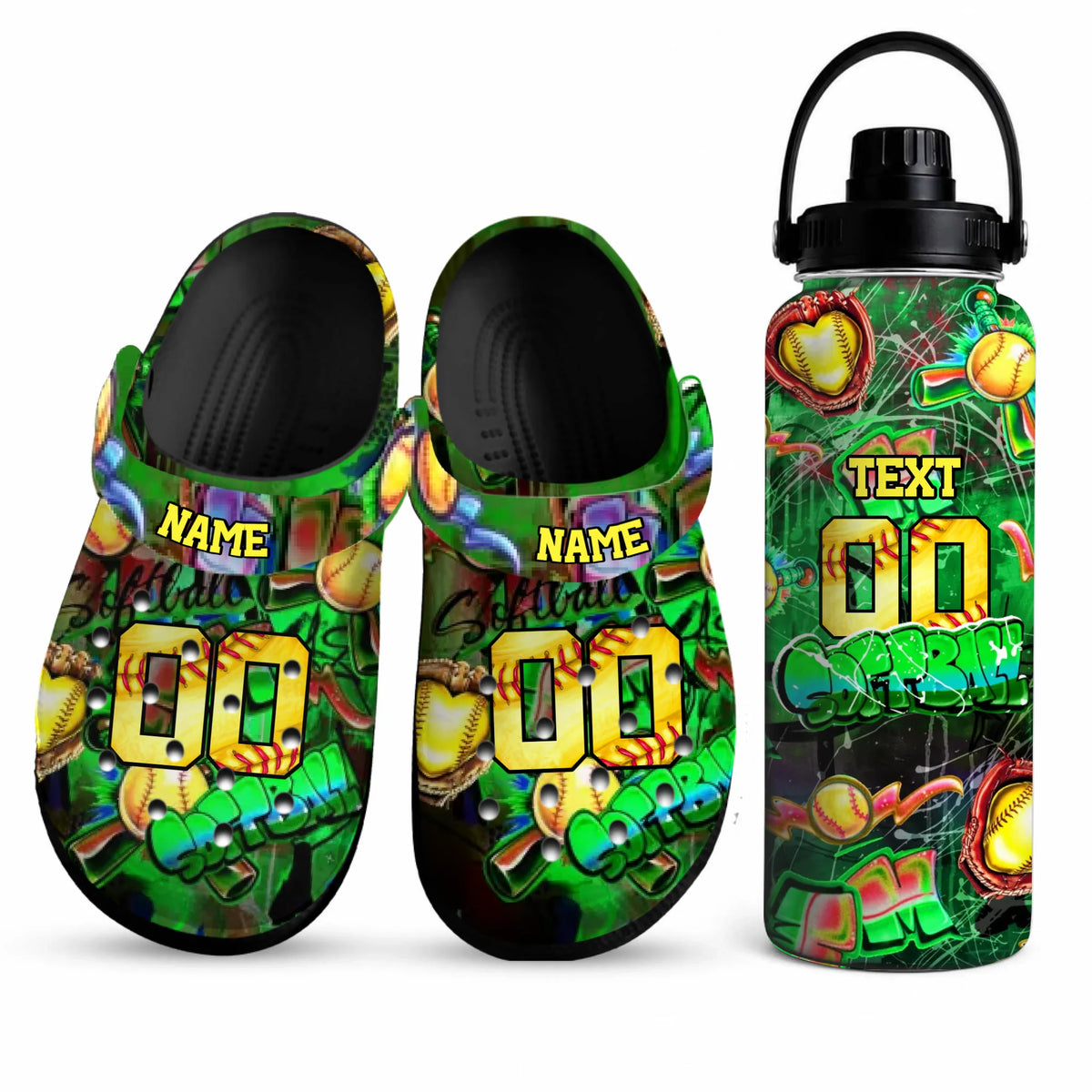White background