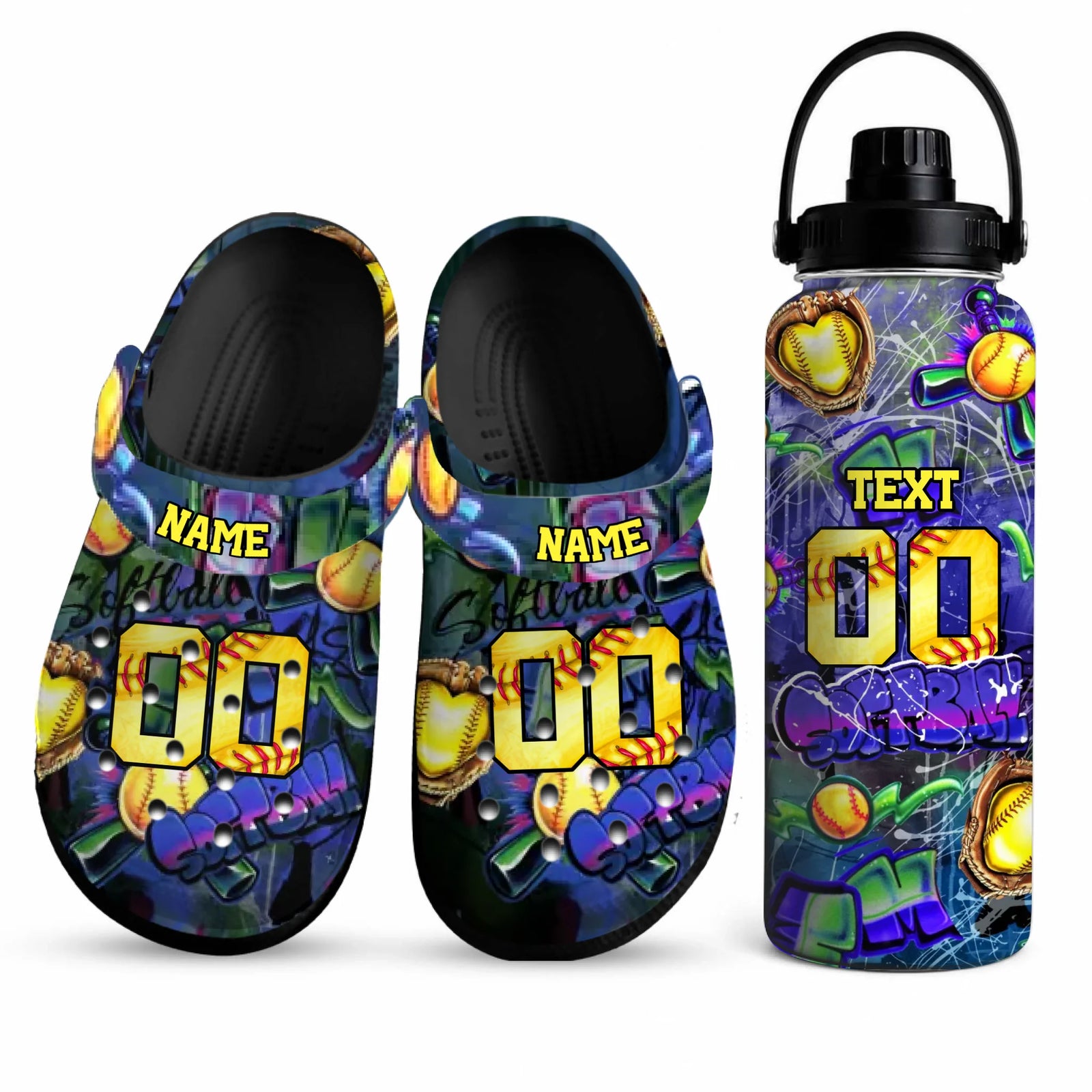 White background