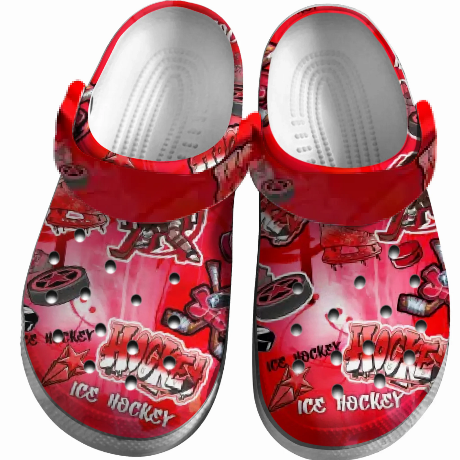Ice Hockey Clogs Graffiti Art Personalized Sport Gift