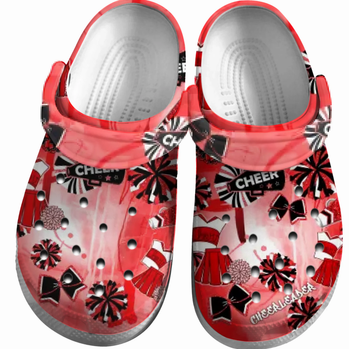 Cheerleading Clogs Graffiti Art Red Version Personalized Gift