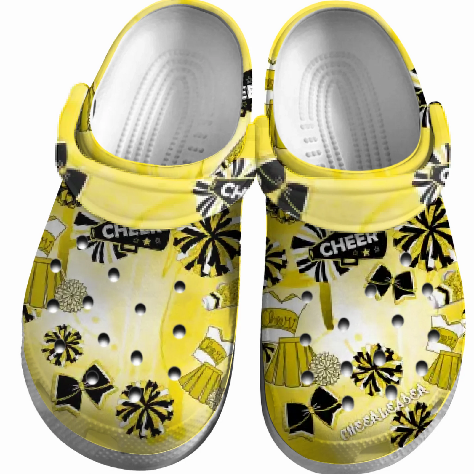 Cheerleading Clogs Graffiti Art Yellow Version Personalized Gift