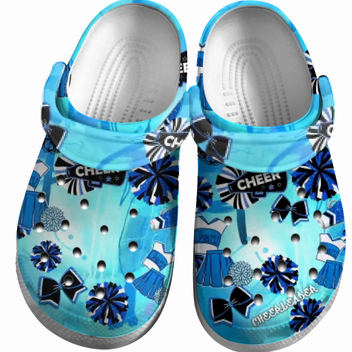 Cheerleading Clogs Graffiti Art Blue Version Personalized Gift
